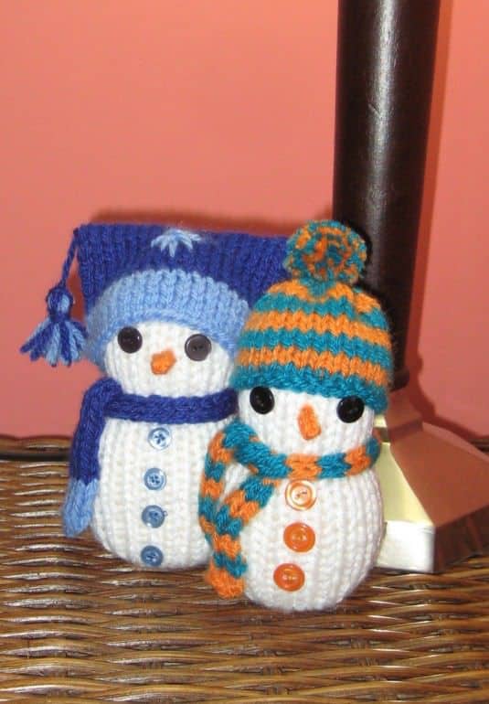 Muñecos de nieve con lana