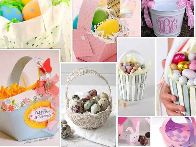 Cestitas para huevos de pascua Cestitas para huevos de pascua