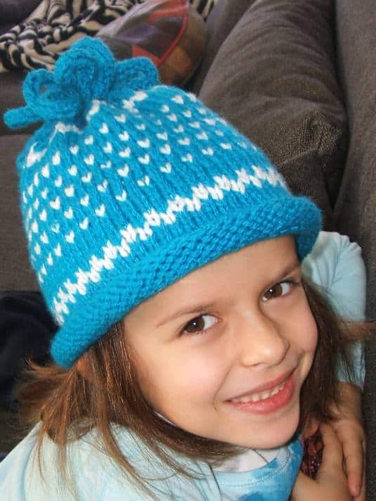 Gorro de lana para niña