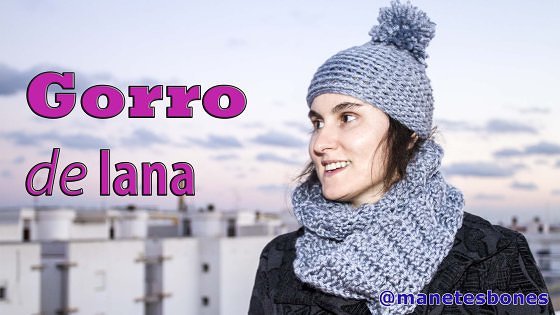 Gorro y bufanda de lana de ganchillo