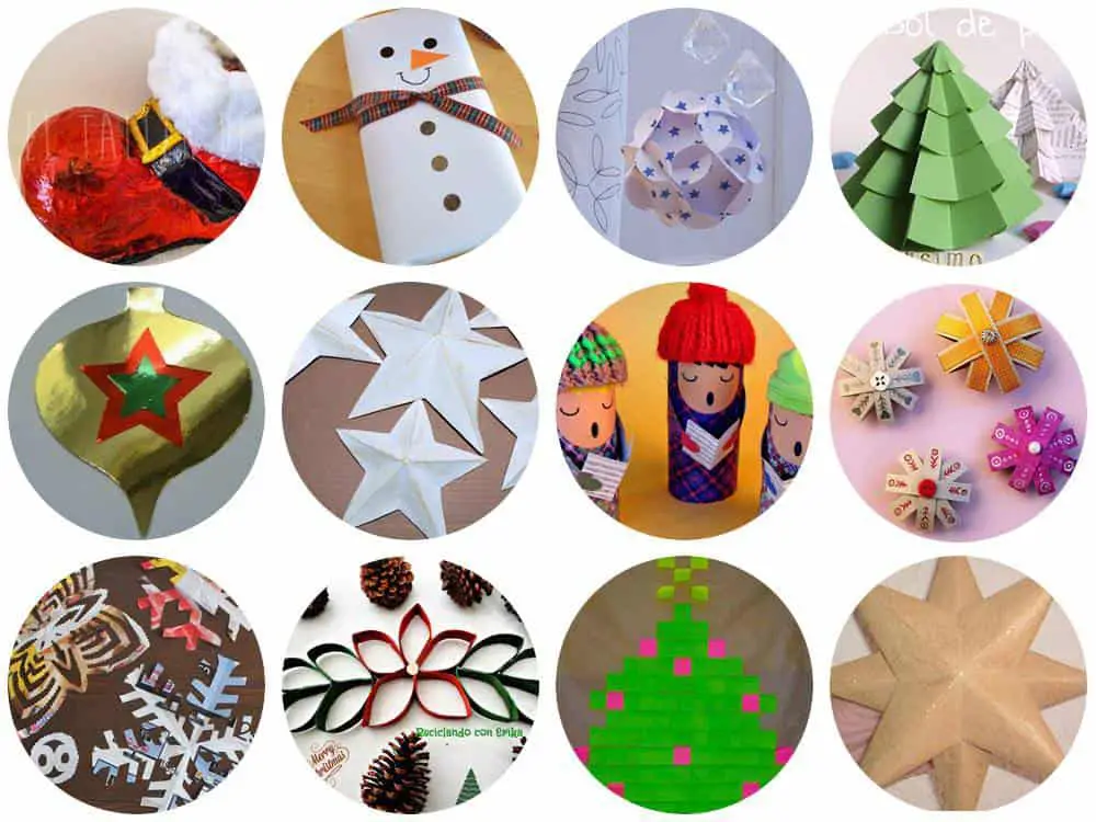DIY: Adornos de navidad con papel y cartón DIY: Adornos de navidad con papel y cartón