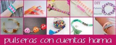 Pulseras con cuentas hama