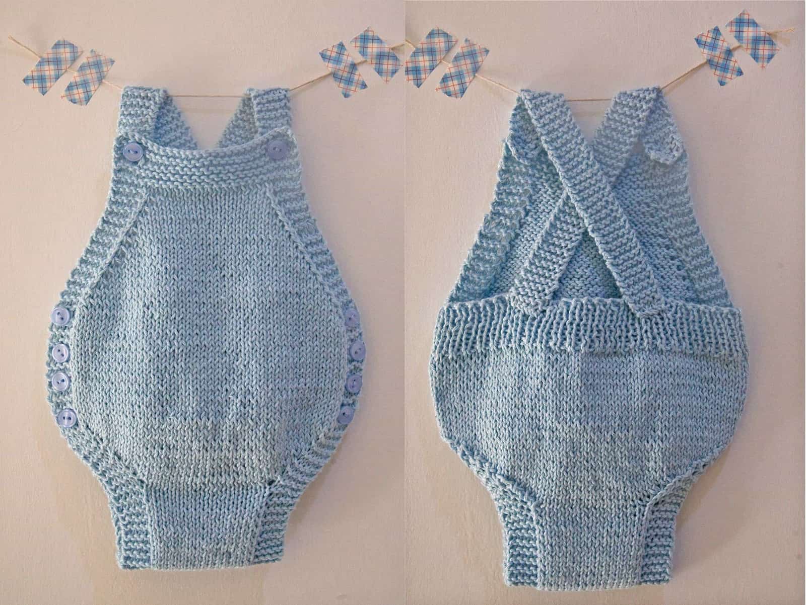 Tejer ropa de con dos agujas – Ranita de punto algodon para nacido